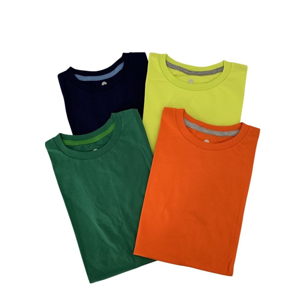 LAPASA Hypoallergenic 100% Cotton Kid’s T-shirt Unisex 4 pack Boys Large